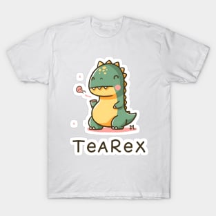 Tea rex having tea T-Shirt